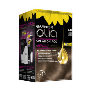 Imagen de GARNIER Tinte de pelo permanente color rubio oscuro 6.0 GARNIER Olia.
