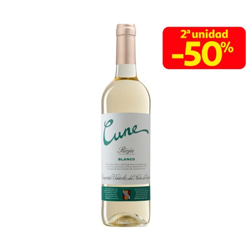 CUNE Vino blanco con D. O. Ca. Rioja botella 75 cl.