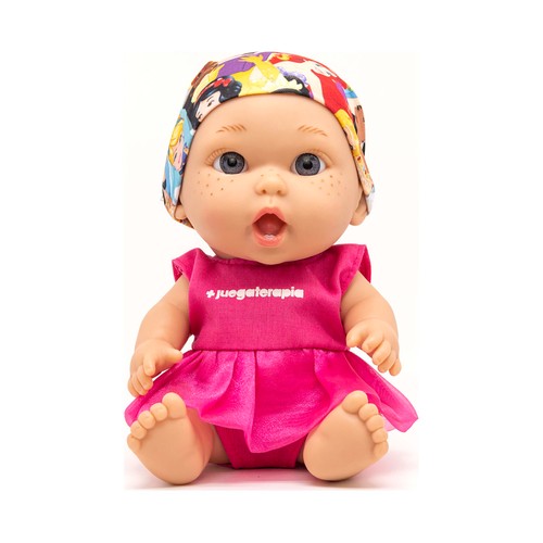 Muñeco bebé solidario Baby Pelón Princesa Disney, JUEGATERAPIA.