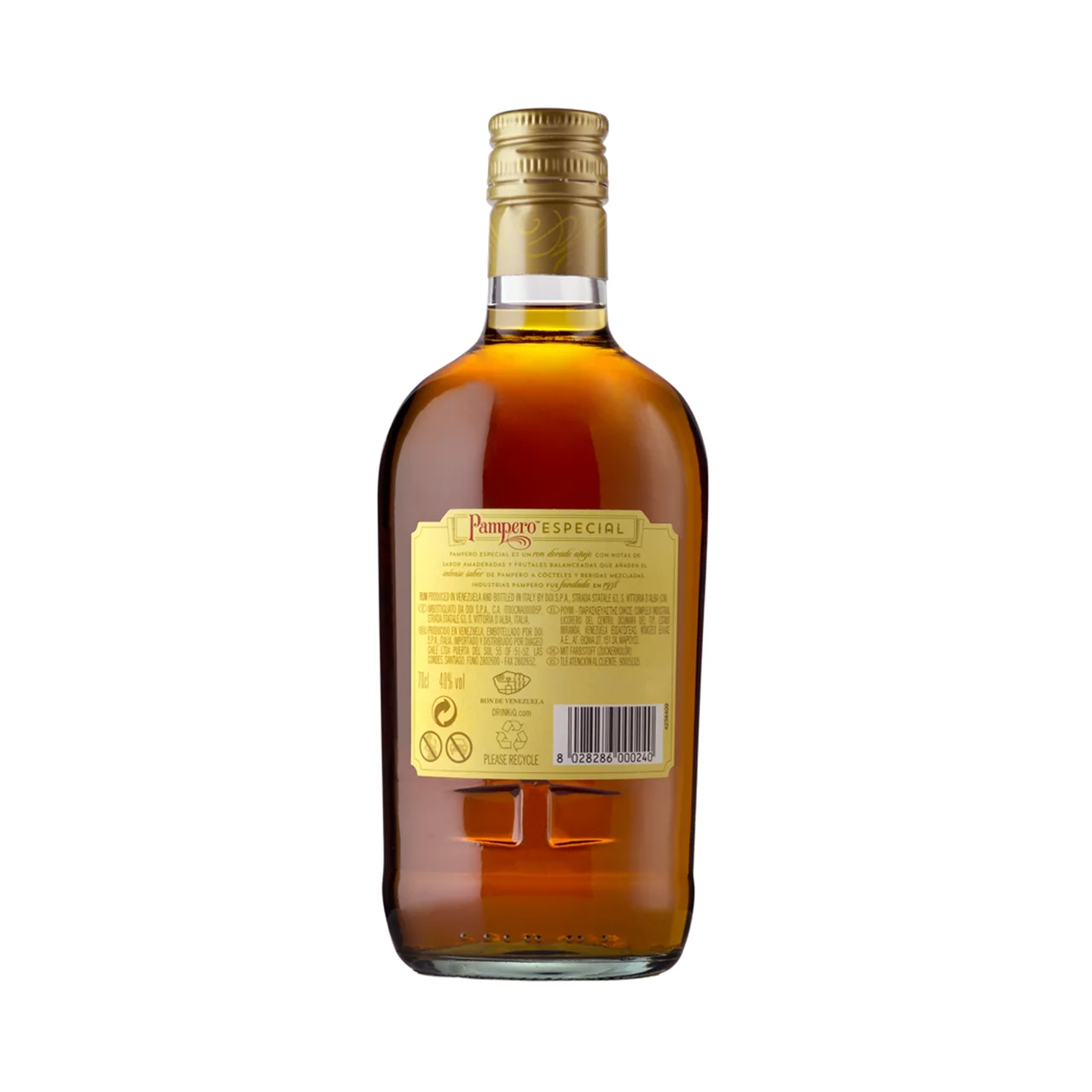 PAMPERO Ron dorado de origen venezolano PAMPERO botella de 70 cl.