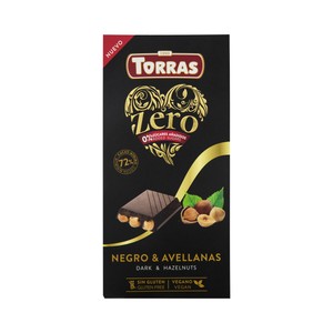 Chocolate negro con avellanas 150 g.