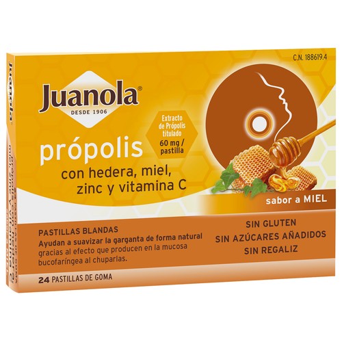 PASTILLAS PROPOLIS MIEL ZINC JUANOLA  24 UDS
