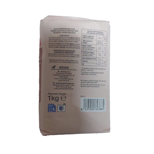 PRODUCTO ALCAMPO Harina especial pizzas 1 kg.