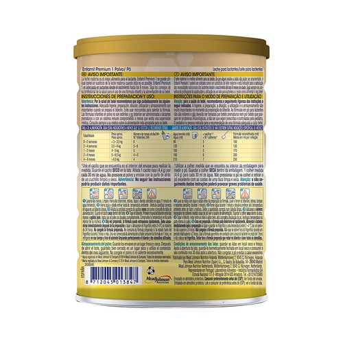 ENFAMIL Premium complete Leche (1) de inico, para recién nacido de de 0 a 6 meses 800 g.