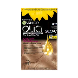 GARNIER Olia Tinte de pelo permanente tono 8.12 Rubio iridiscente.