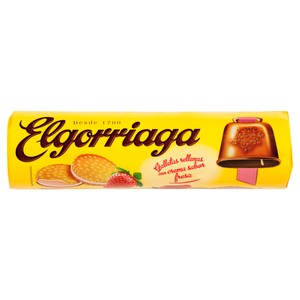 Galletas rellenas de fresa 240 g.