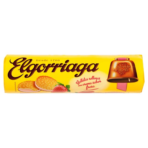 ELGORRIAGA Galletas rellenas de fresa 240 g.