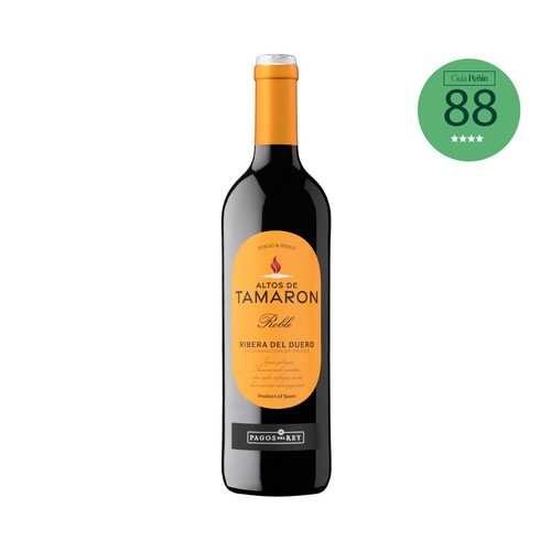 Vino tinto roble con denominación de origen Ribera del Duero ALTOS DE TAMARON botella de 75 cl.