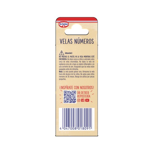 DR. OETKER Vela número tres, 1 uds.