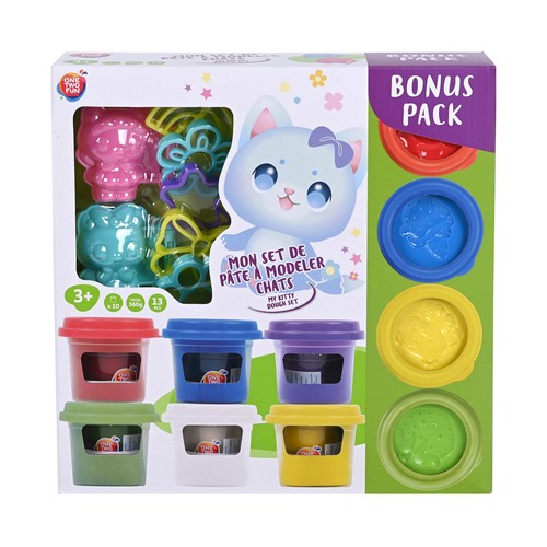 Set de Juego Monstruos con moldes y pasta de modelar con Botes Extras 13 piezas +3 Años ONE, TWO FUN