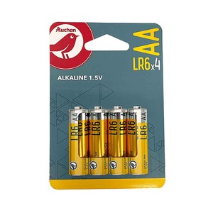 Imagen de Pack de 4 pilas alcalinas AA, LR06, 1,5V, PRODUCTO ALCAMPO.