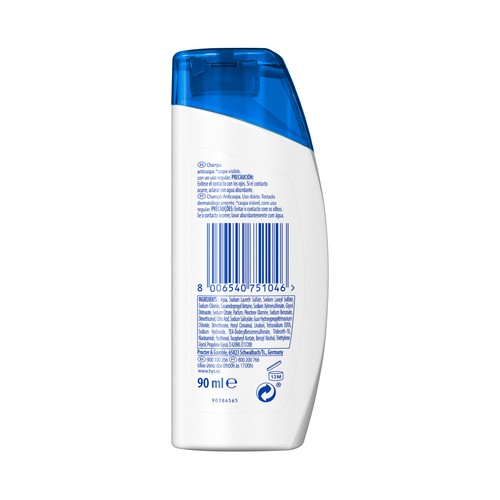 H&S Classic Champú anticaspa de uso diairo 90 ml.