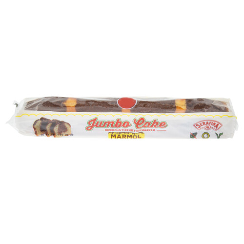 Bizcocho con cacao mármol, tierno y esponjosa SERAFINA JIMBO CAKE 550 g.