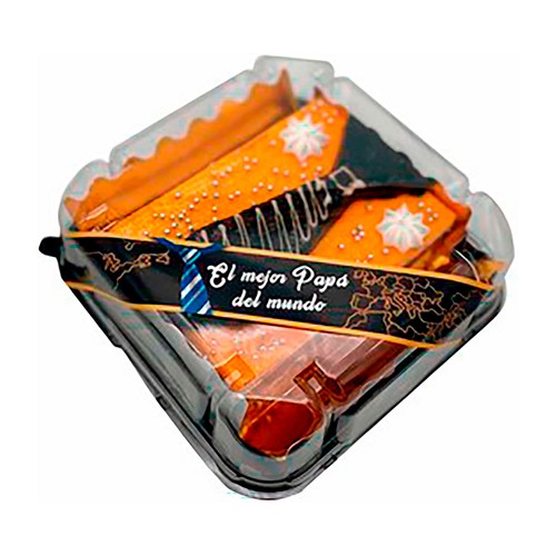 Tarta cuadrada corbata 550 g. Día del Padre