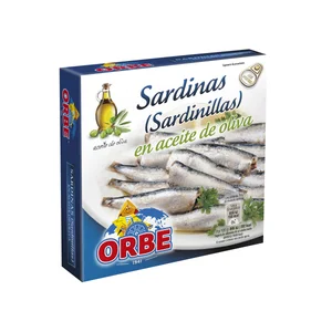 ORBE Sardinillas en aceite de oliva lata de 78 g.