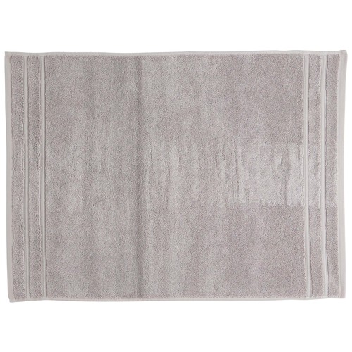 Alfombra de baño 100% algodón color gris claro, densidad de 1000g/m², 50x70 cm. ACTUEL.
