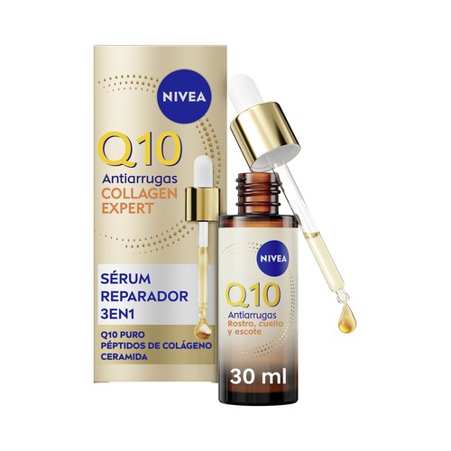 NIVEA Q10 Collagen expert Sérum facial reparador 3 en 1 30 ml.