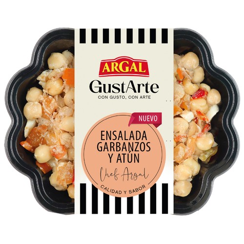 ARGAL Gustarte Ensalada de garbanzos y atún, lista para tomar 200 g.