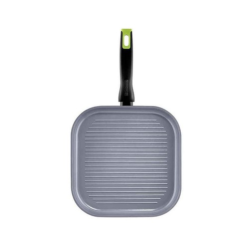 Grill 28cm, antiadherente cerámico, apta inducción, MONIX Eco Nature.