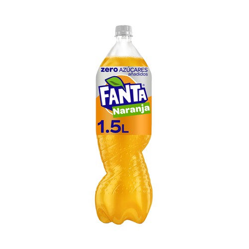 FANTA Refresco de naranja sin azúcares añadidos botella de 1,5 l.