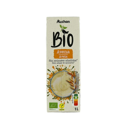 ALCAMPO ECOLÓGICO Bebida vegetal de avena ecológica, sin azúcares añadidos 1 l.