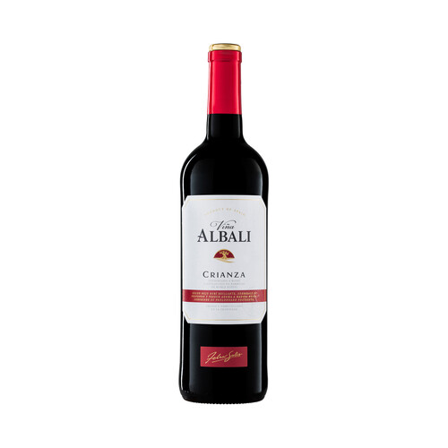 Vino tinto crianza con denominación de origen Valdepeñas VIÑA ALBALI botella de 75 cl.