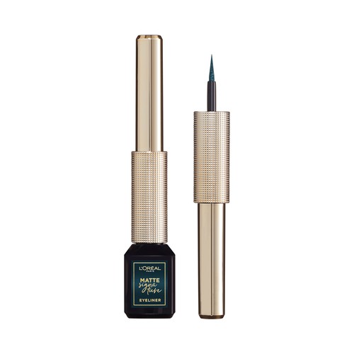 L"ORÉAL PARIS Mate signature tono 04 emeraude Perfilador de ojos líquido con acabado mate e intenso color verde.