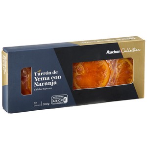AUCHAN COLLECTION Turrón de yema con naranja 300 g