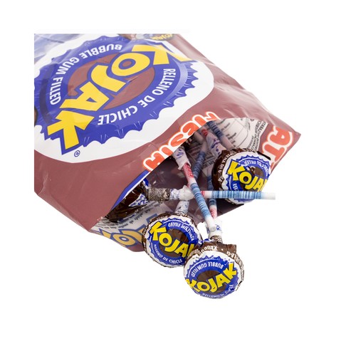 FIESTA KOJAK Caramelos con palo, chicle con cola 105 g.