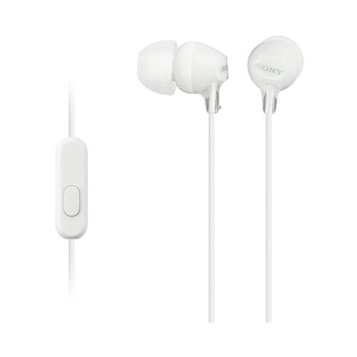 Auriculares tipo intrauditivo SONY MDR EX15AP W.CE7 con cable y micrófono.