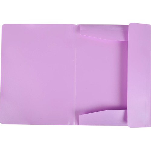 Carpeta con gomas, tamaño A4, 3 solapas, morado, ALCAMPO.
