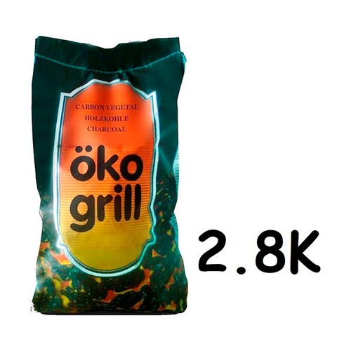 Carbón vegetal 2,1 kg para barbacoas. OKO GRILL