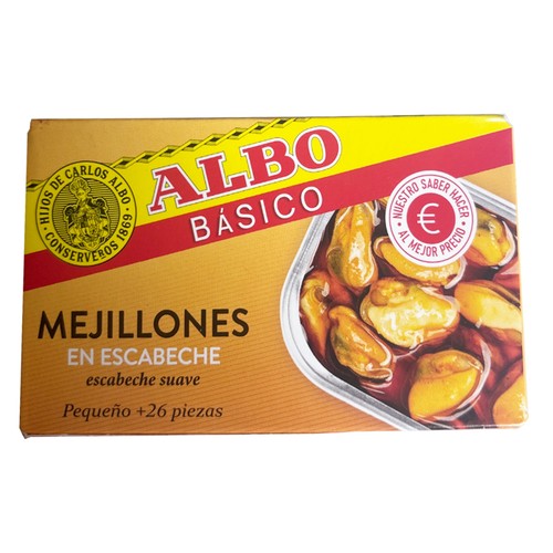 ALBO Mejillones en escabeche - Lata 69g.