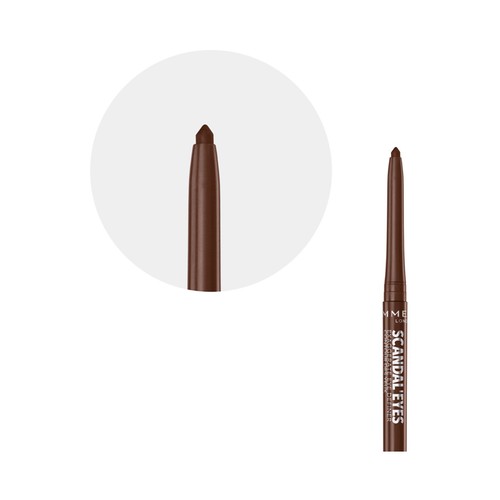 RIMMEL Scandal eyes  tono 002 Chocolate brown Lápiz de ojos resistente al agua (waterproof) y de larga duración.