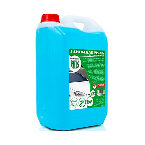 5 litros de líquido limpiaparabrisas, anti-mosquitos ABC PARTS, hasta -3ºC.