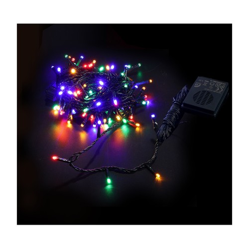 Guirnalda de luces Multicolor con Música, 200 Led y 8 Funciones, ideal para decoración interior de Navidad, SNC