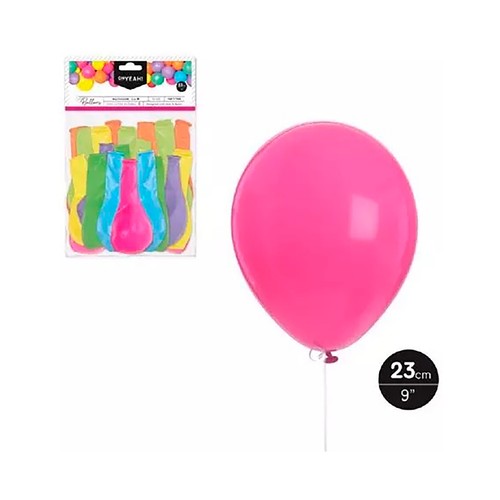 Set de 50 globos de látex de 23cm, colores surtidos, OH YEAH!