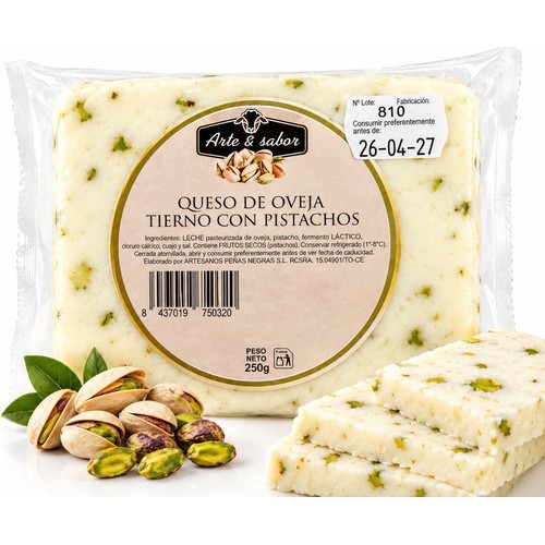 ARTE Y SABOR Queso de oveja y pistachos 250 gr
