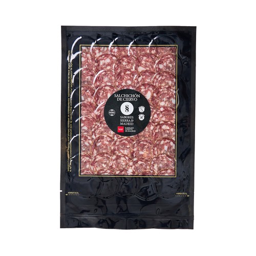 SABORES SIERRA DE MADRID Salchichón de ciervo cortado en lonchas 80 g.