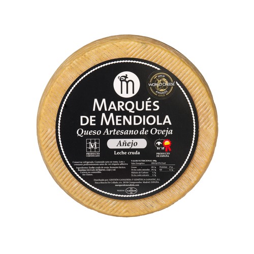 MARQUES DE MENDIOLA Queso de oveja añejo artesano,cuña