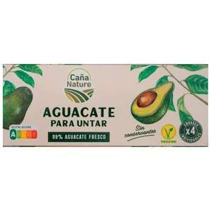 CAÑA NATURE Monodosis de aguacate para untar 4x50 g.