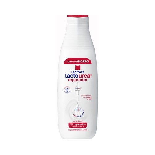 LACTOVIT Lactourea Gel reparador para baño o o ducha, para pieles secas y extra secas 750 ml.