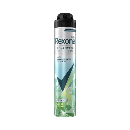 REXONA Men advanced protection cooling Desodorante en spray para hombre, antitranspirante hasta 72 horas 200 ml.