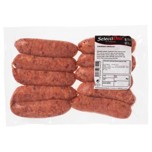 SELECCIONA Chorizos criollos (cerdo-vacuno).