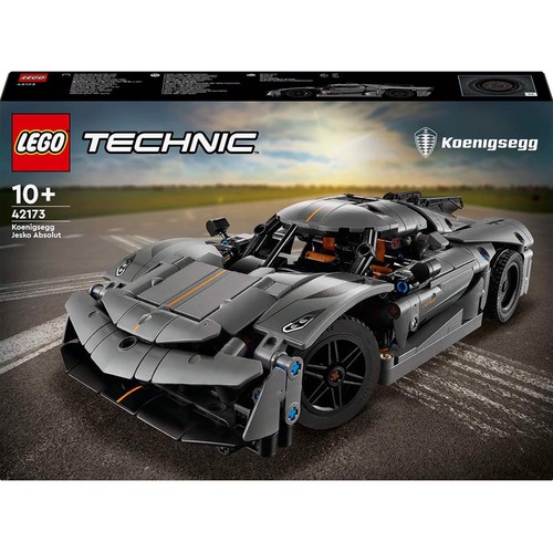 LEGO Technic Hipercoche Koenigsegg Jesko Absolut Gris 42173, 801 piezas, +10 años.