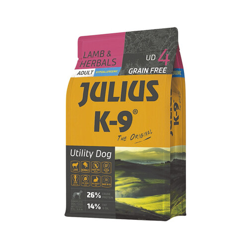 JULIUS K9 Alimento seco para perros adultos cordero hierba JULIUS K9 3 kg.