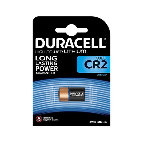 Pila de litio CR2, 3V, DURACELL Ultra power.