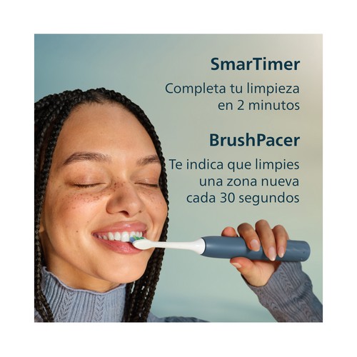 Cepillo de dientes eléctrico PHILIPS Sonicare Serie 2100 HX4021/04, 2 velocidades, temporizador.