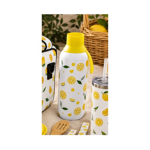 Botella 480ml silicona color limón plegable. P&P