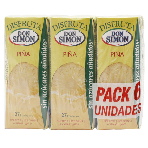 DON SIMON Néctar de piña pack 6 x 20 ml.